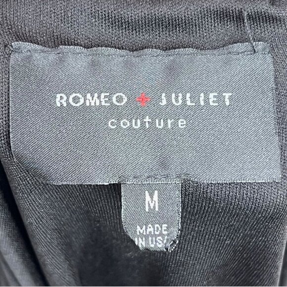 ROMEO & JULIET COUTURE Medium Accordion Pleated Chiffon Black Dress Party - Picture 8 of 10